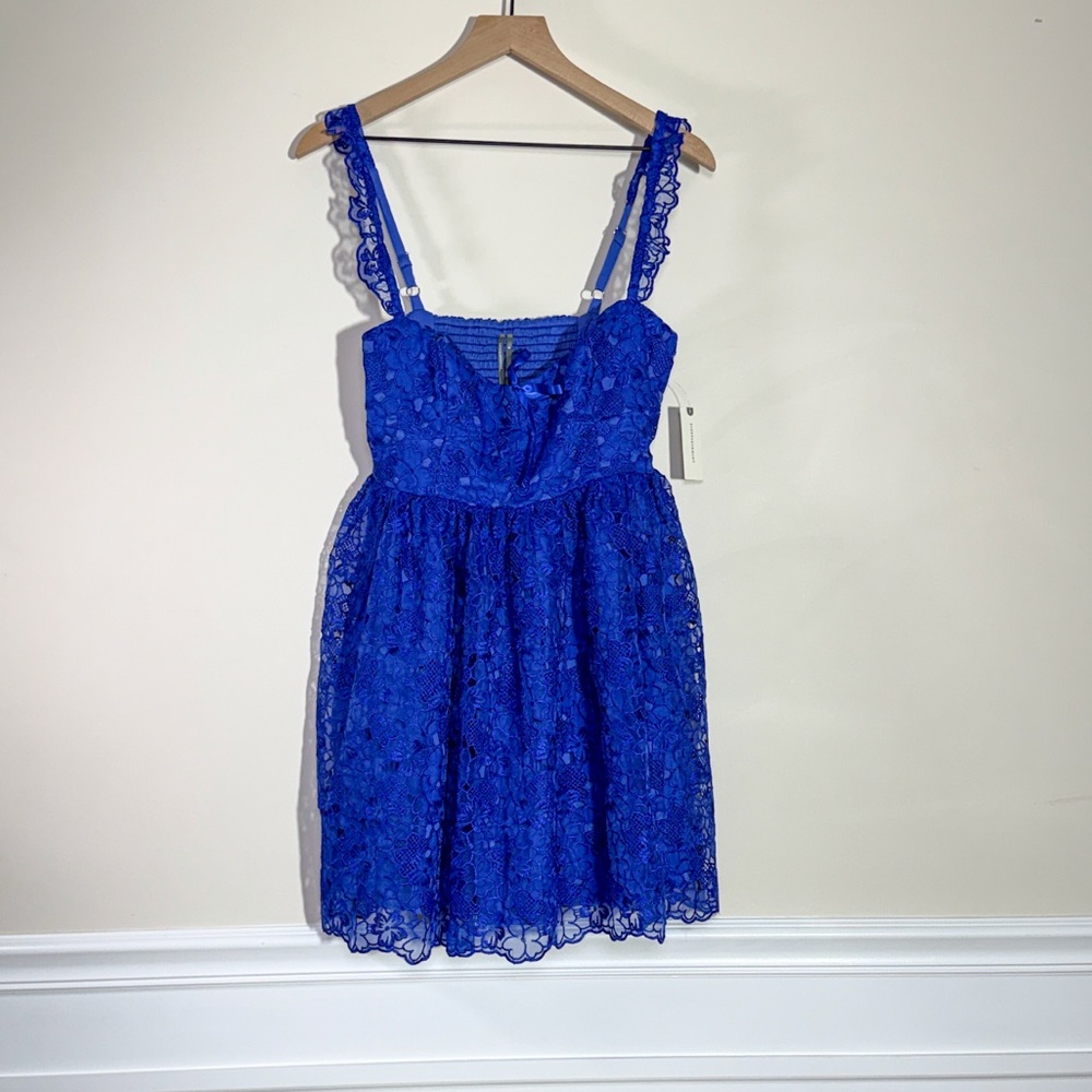Anthropologie Elegant Blue Lace Dress Size Medium New With Tags